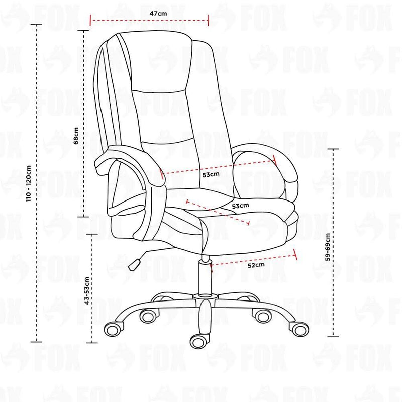 Cadeira de Escritório Presidente Base Cromada com Rodinha Fox Racer Preta - UT-C300