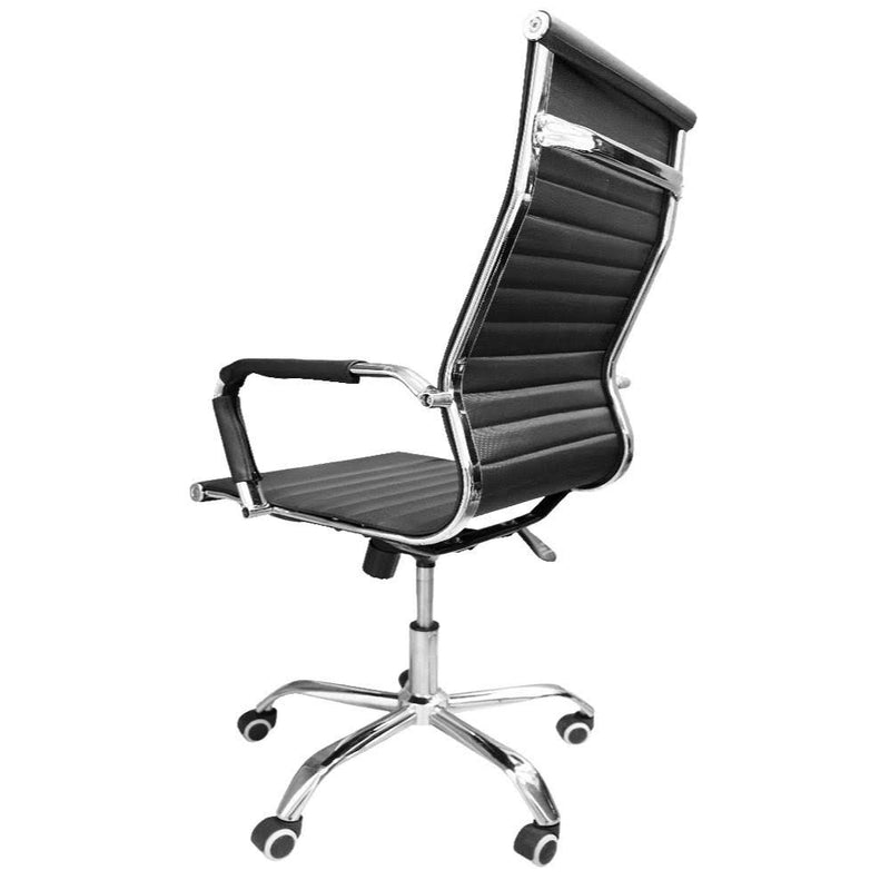 Cadeira de Escritório Esteirinha Base Cromada com Rodinha Fortt Oslo Preta - CEF03-P